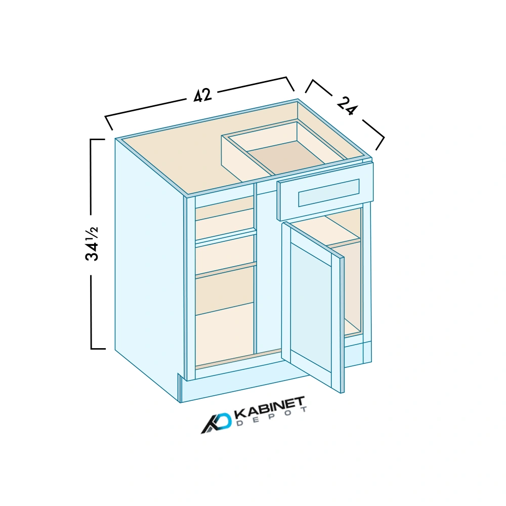 Blind Corner Base Cabinets diagram