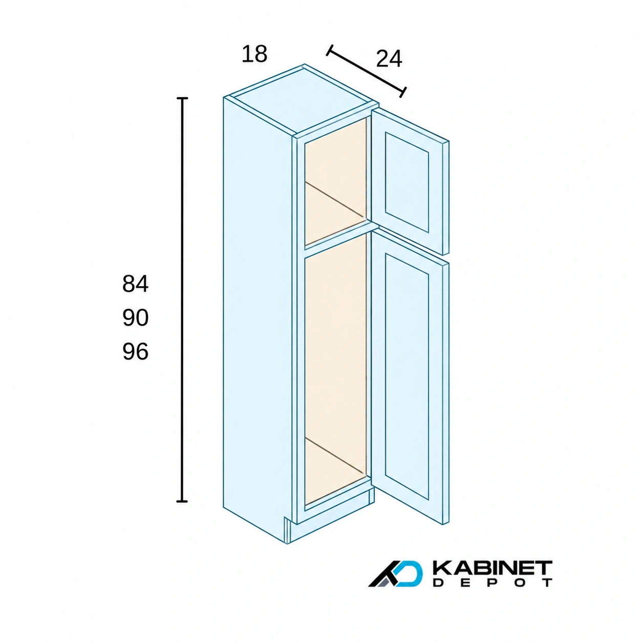 Broom Utility Cabinets diagram