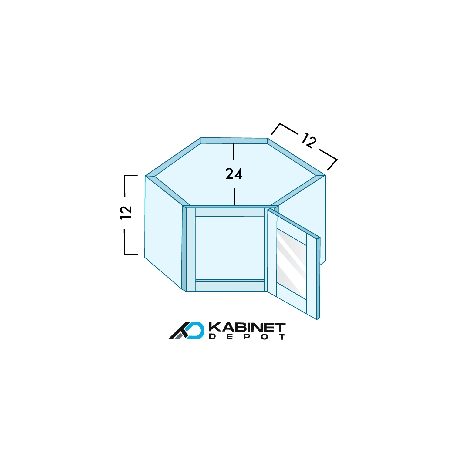 Glass Door Wall Diagonal Cabinets diagram
