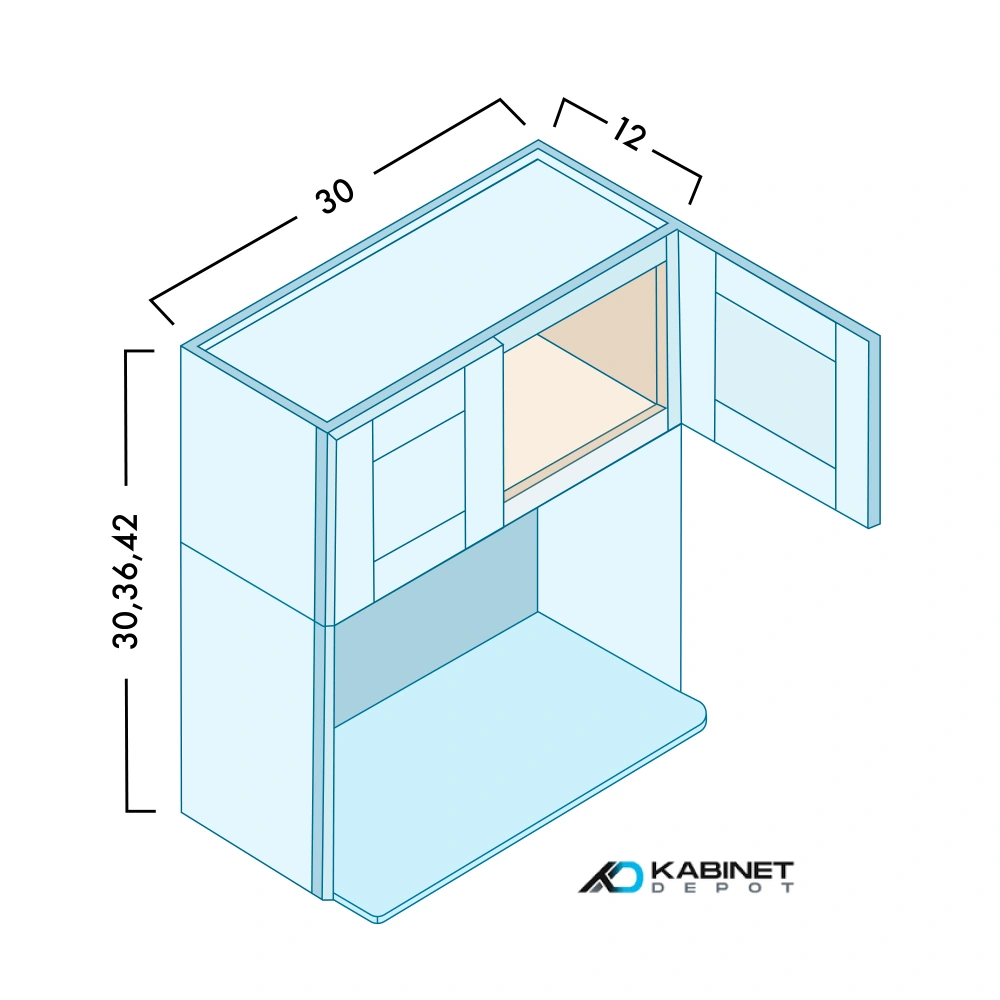 Microwave Wall Cabinets diagram