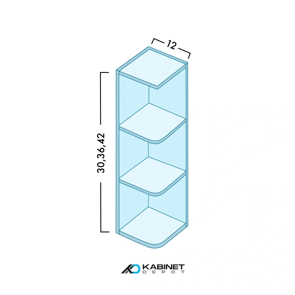 Open End Shelf Wall Cabinets diagram