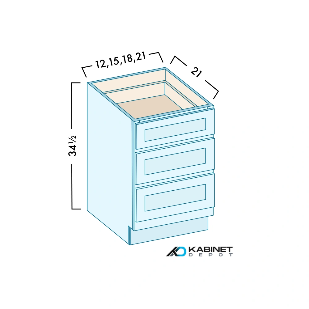 Vanity Drawer Base Cabinets diagram
