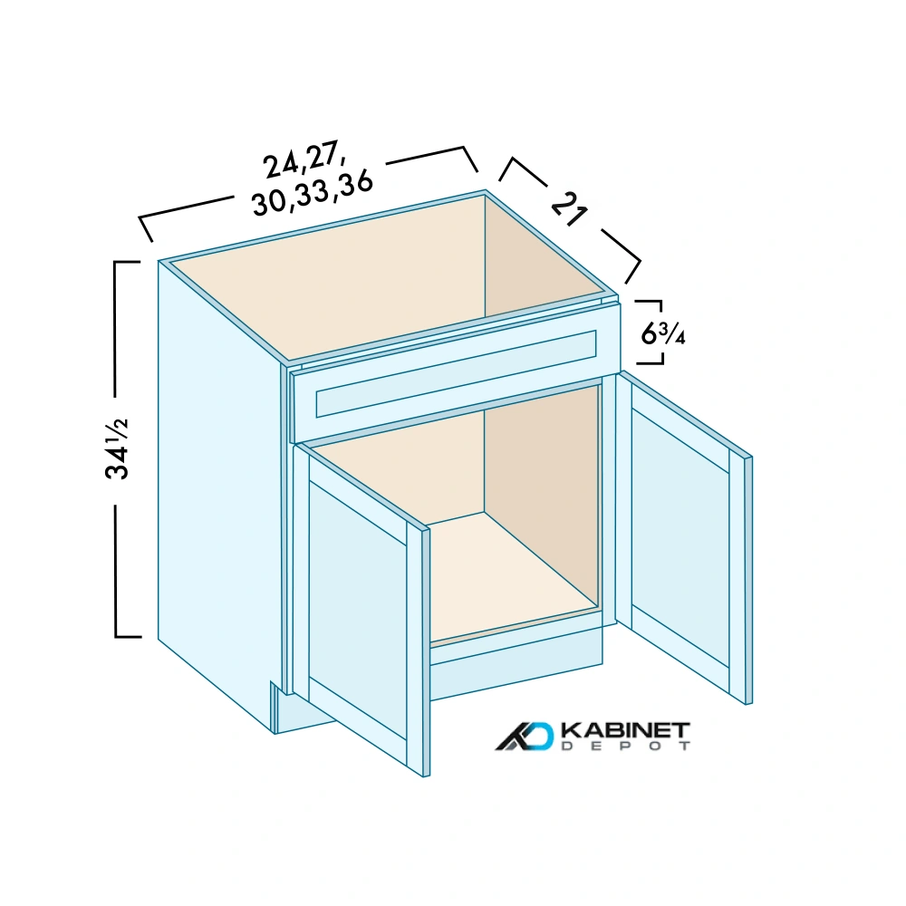 Vanity Sink Base Cabinets diagram