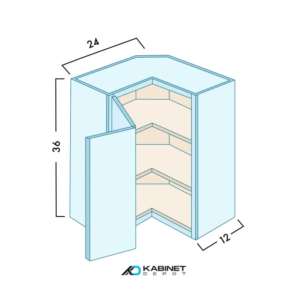 Wall Pie Cut Corner Cabinets diagram