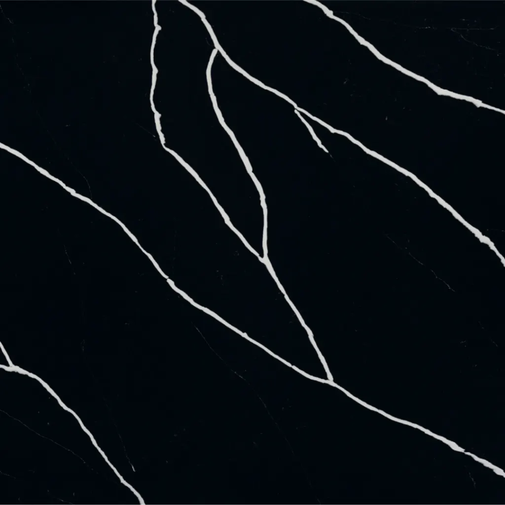 Calacatta Black Sea quartz slab by White Matte