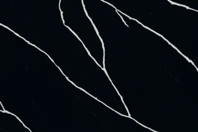 Calacatta Black Sea quartz slab by White Matte