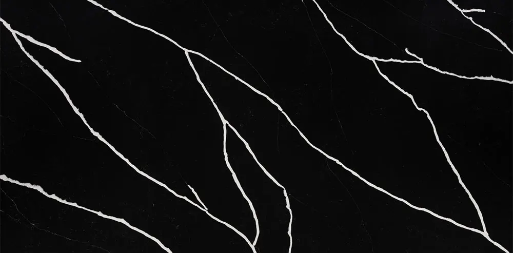 Calacatta Black Sea quartz slab by White Matte