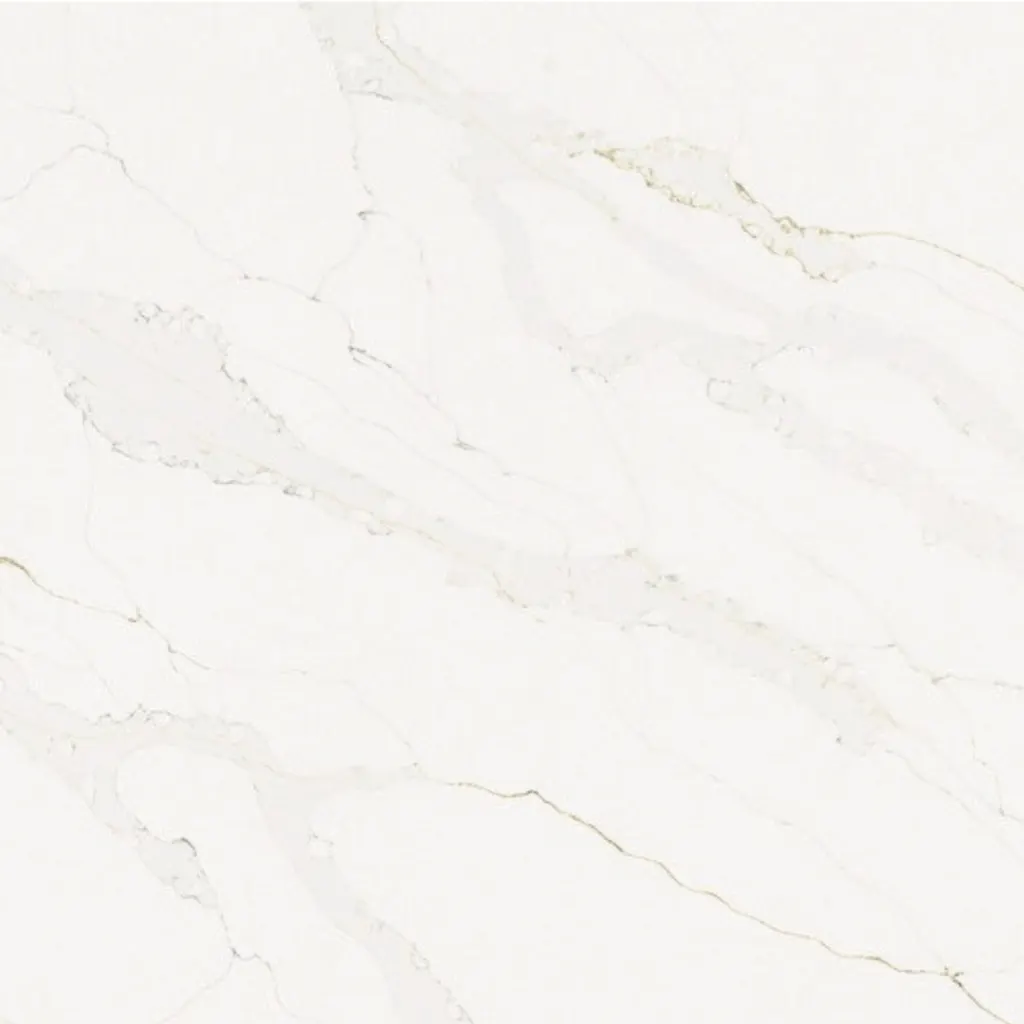 Calacatta Old Stain quartz slab - view 3 | White Matte