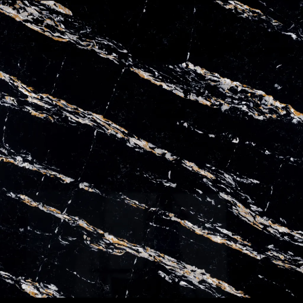 Black Royal quartz slab by White Matte