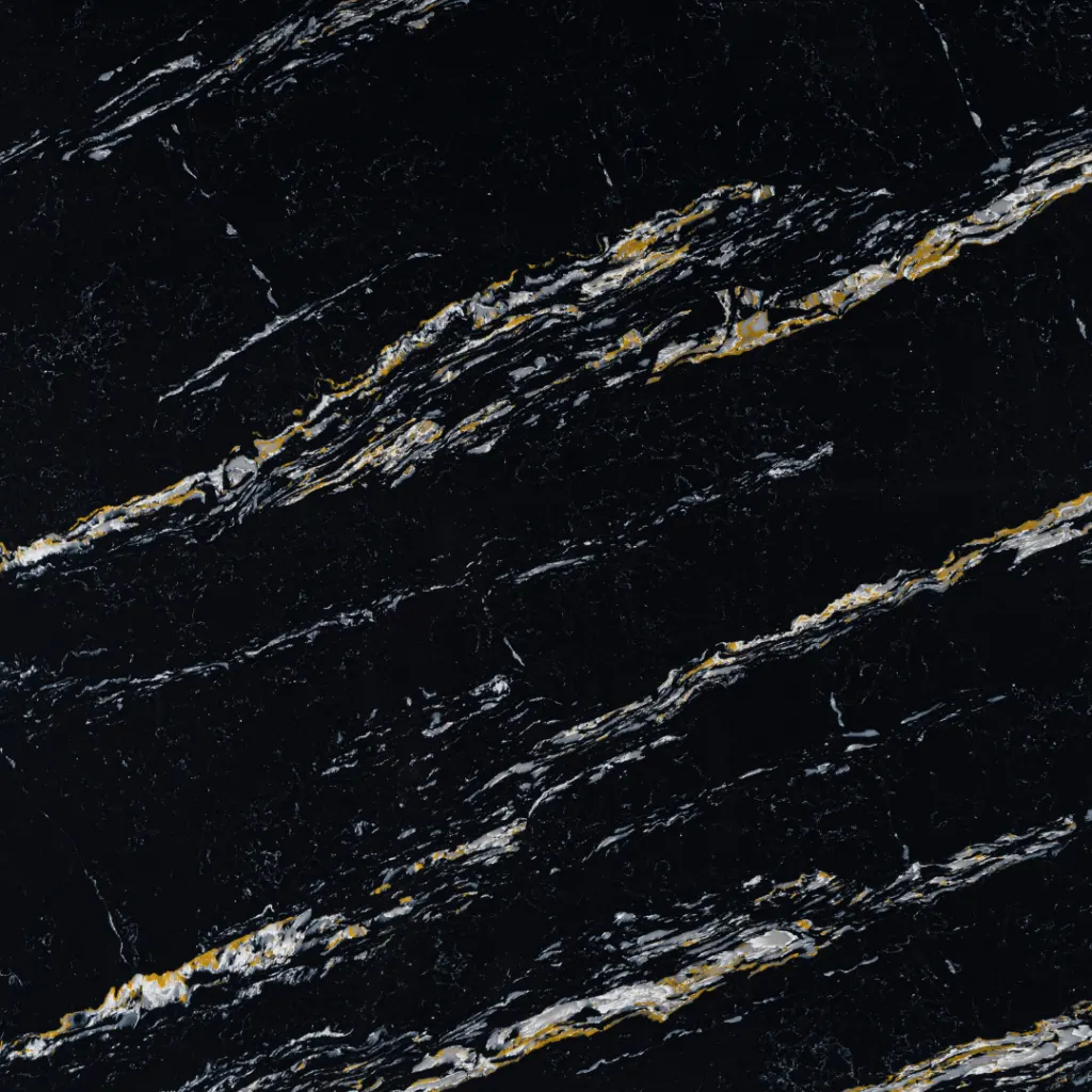 Black Royal quartz slab - view 3 | White Matte
