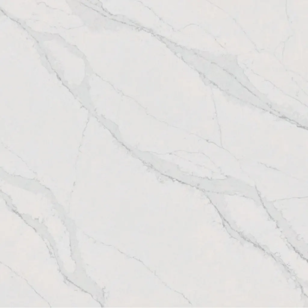 Calacatta Borghini 2 quartz slab - view 3 | White Matte