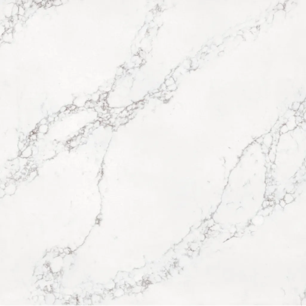 Calacatta Creek quartz slab - view 3 | White Matte