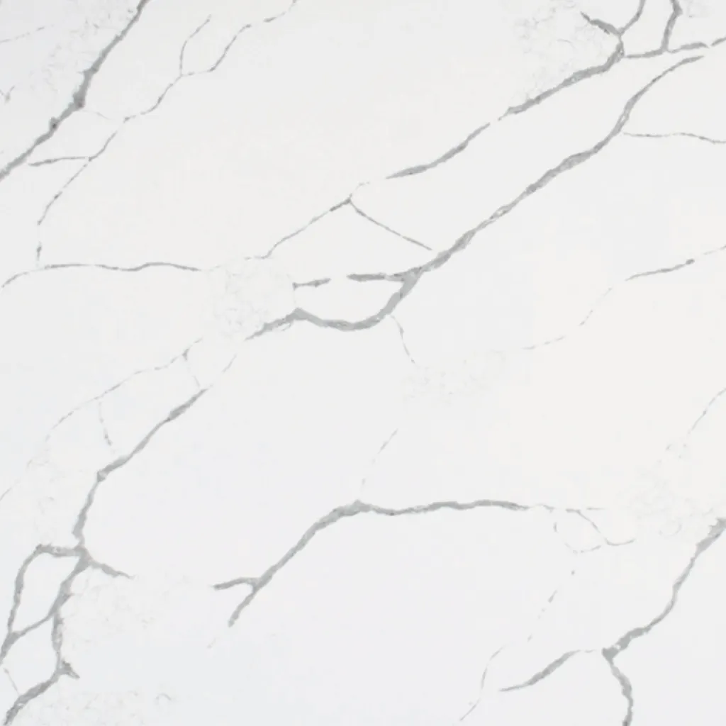 Calacatta Jasmine J quartz slab - view 3 | White Matte