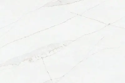 Calacatta Venatino Gold quartz slab - view 3 | White Matte