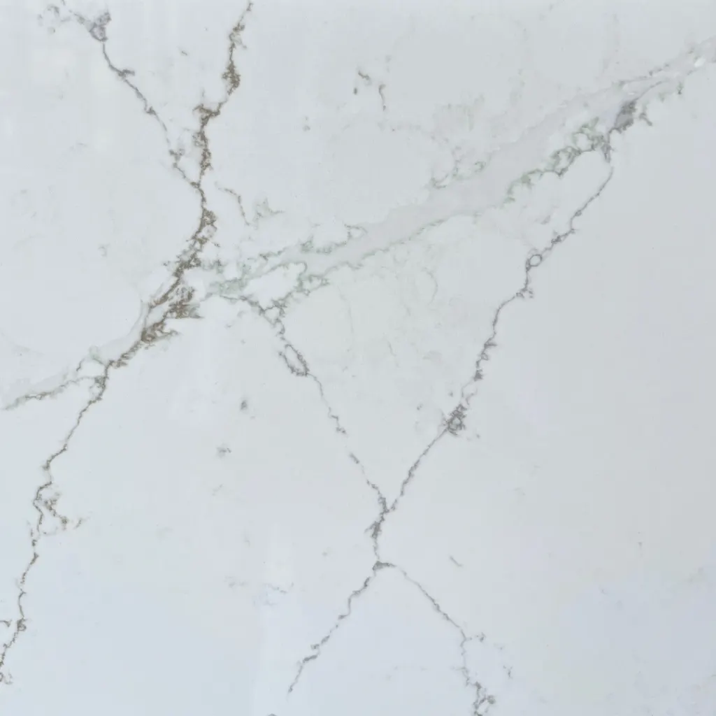 Emerald quartz slab - view 3 | White Matte