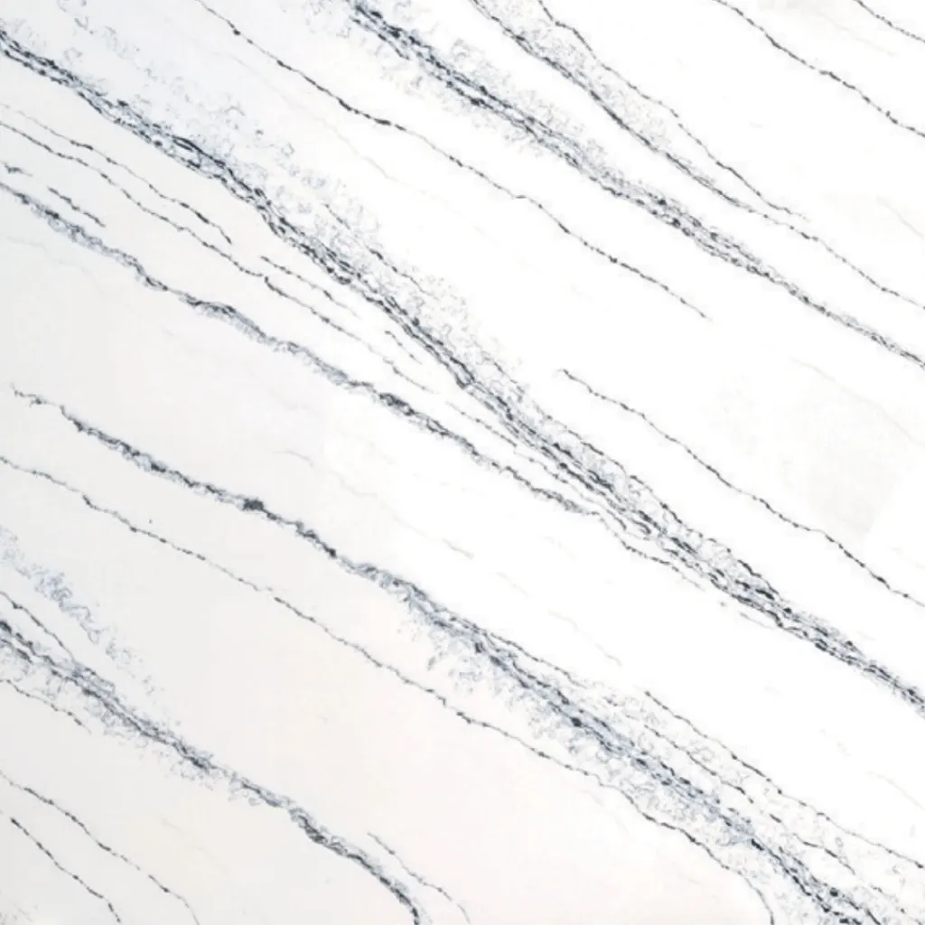 Golden Way quartz slab - view 3 | White Matte