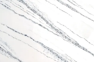 Golden Way quartz slab - view 3 | White Matte