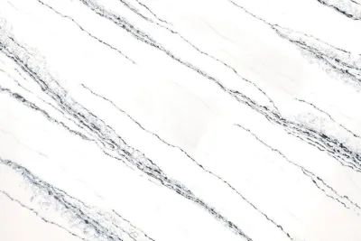 Golden Way quartz slab by White Matte