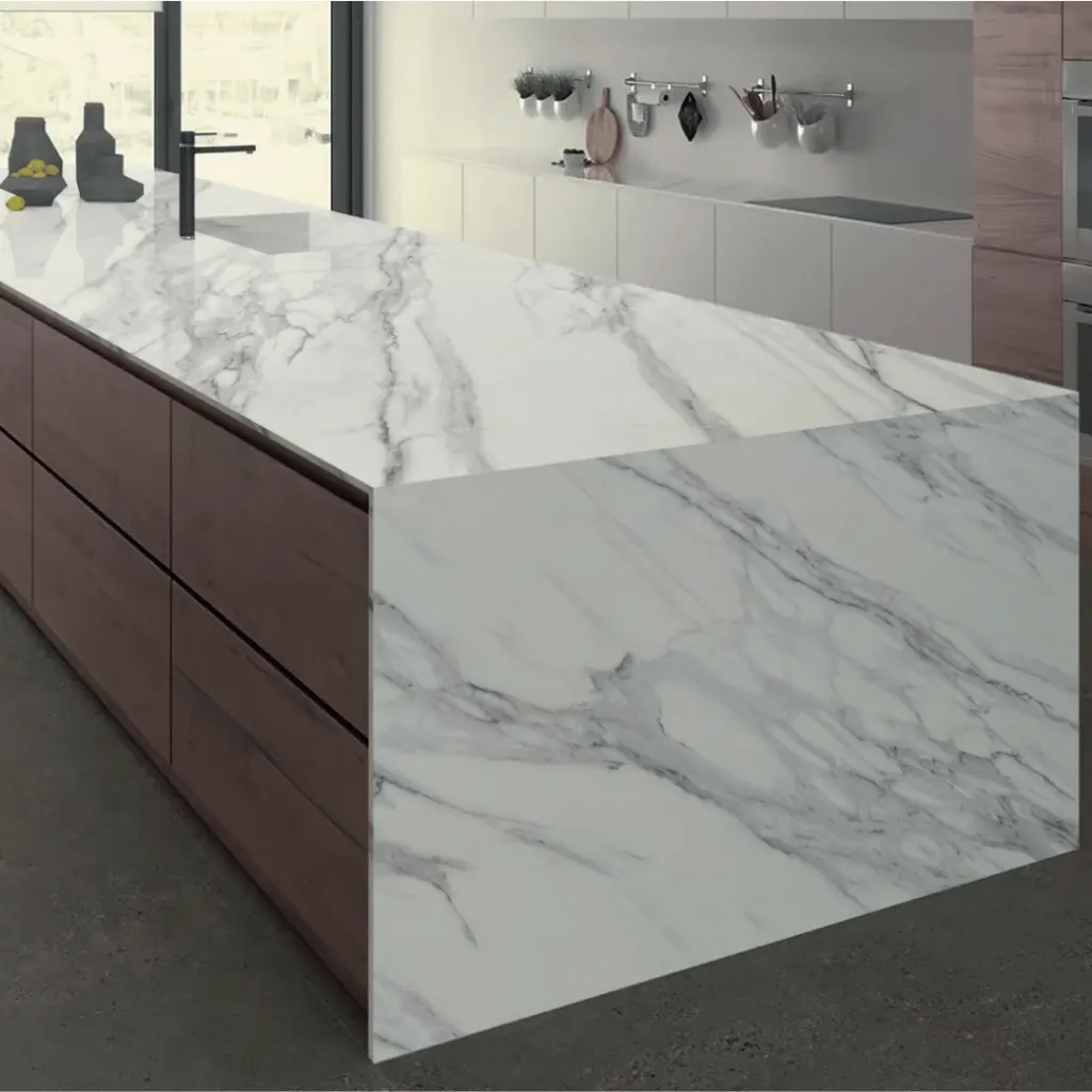 Jasmine HD quartz slab - view 2 | White Matte