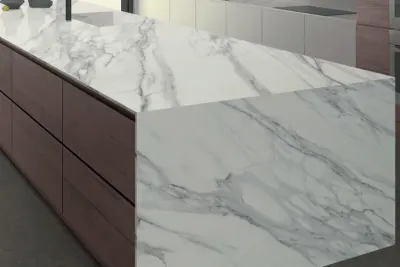 Jasmine HD Jasmine HD quartz slab - view 2 | White Matte