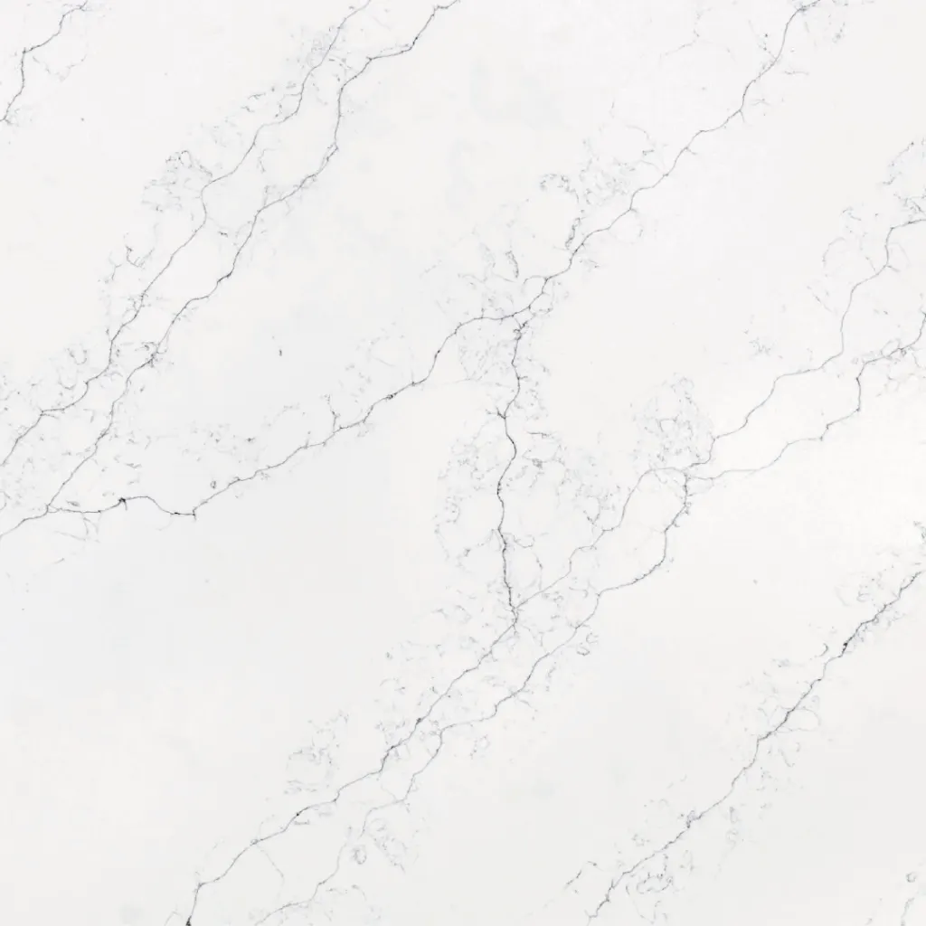 Niagara Fall quartz slab - view 3 | White Matte