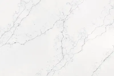 Niagara Fall quartz slab - view 3 | White Matte