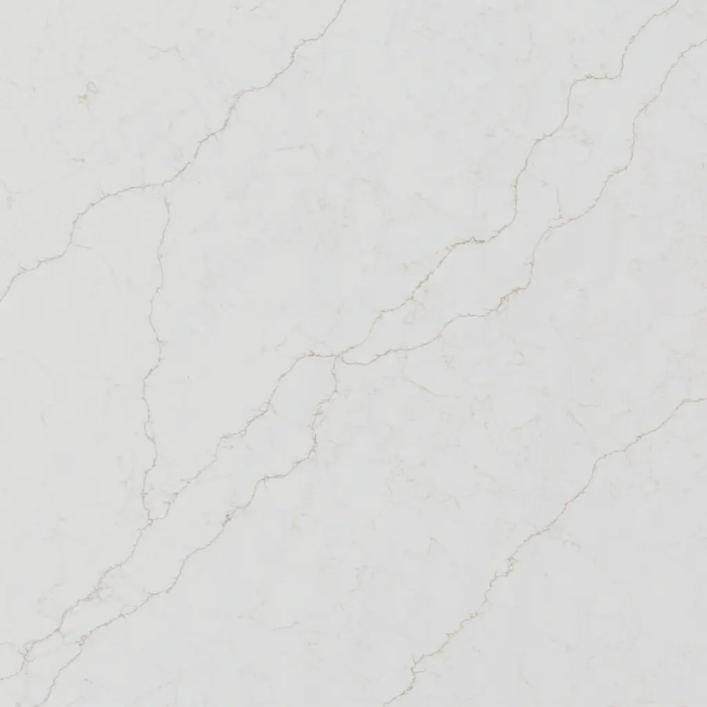 Niagara Fall Gold quartz slab - view 3 | White Matte