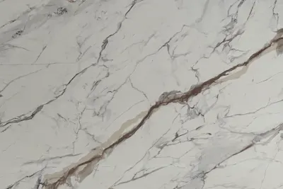 Old Stain HD quartz slab - view 2 | White Matte