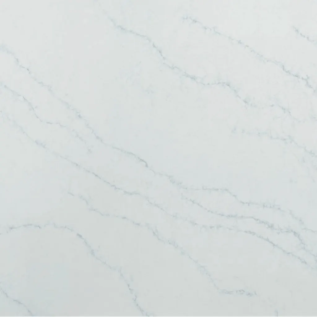 Sky Blue quartz slab - view 3 | White Matte