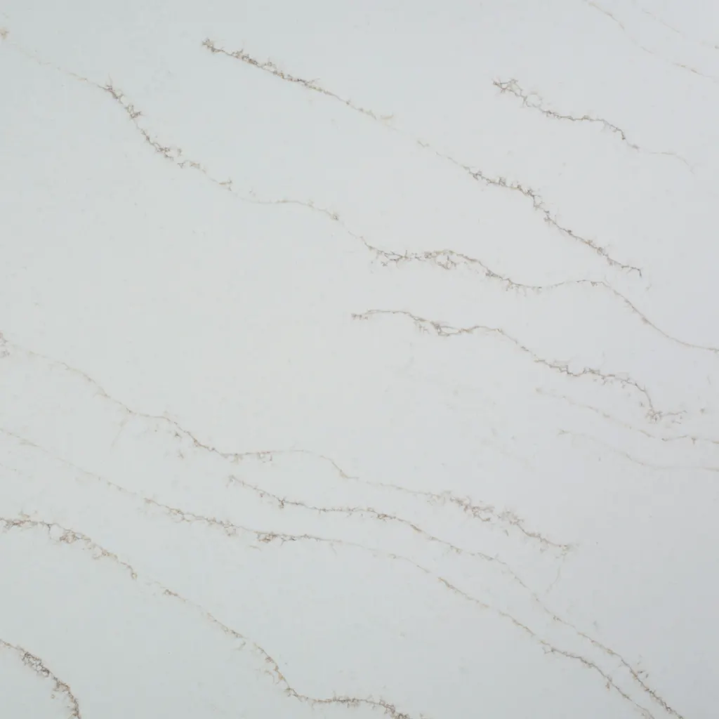 Sky Gold quartz slab - view 1 | White Matte