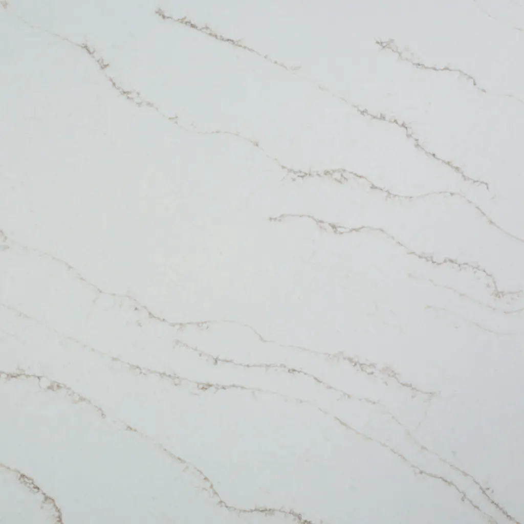 Sky Gold quartz slab - view 3 | White Matte