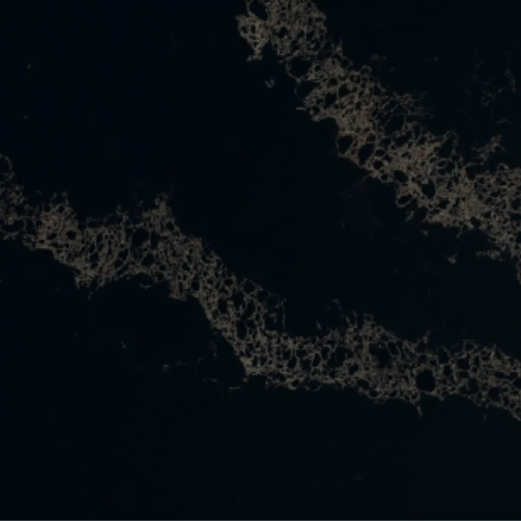 Stuaturio Black Gold quartz slab - view 3 | White Matte