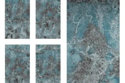 Amazonite Amazonite porcelain slab - view 2 | White Matte