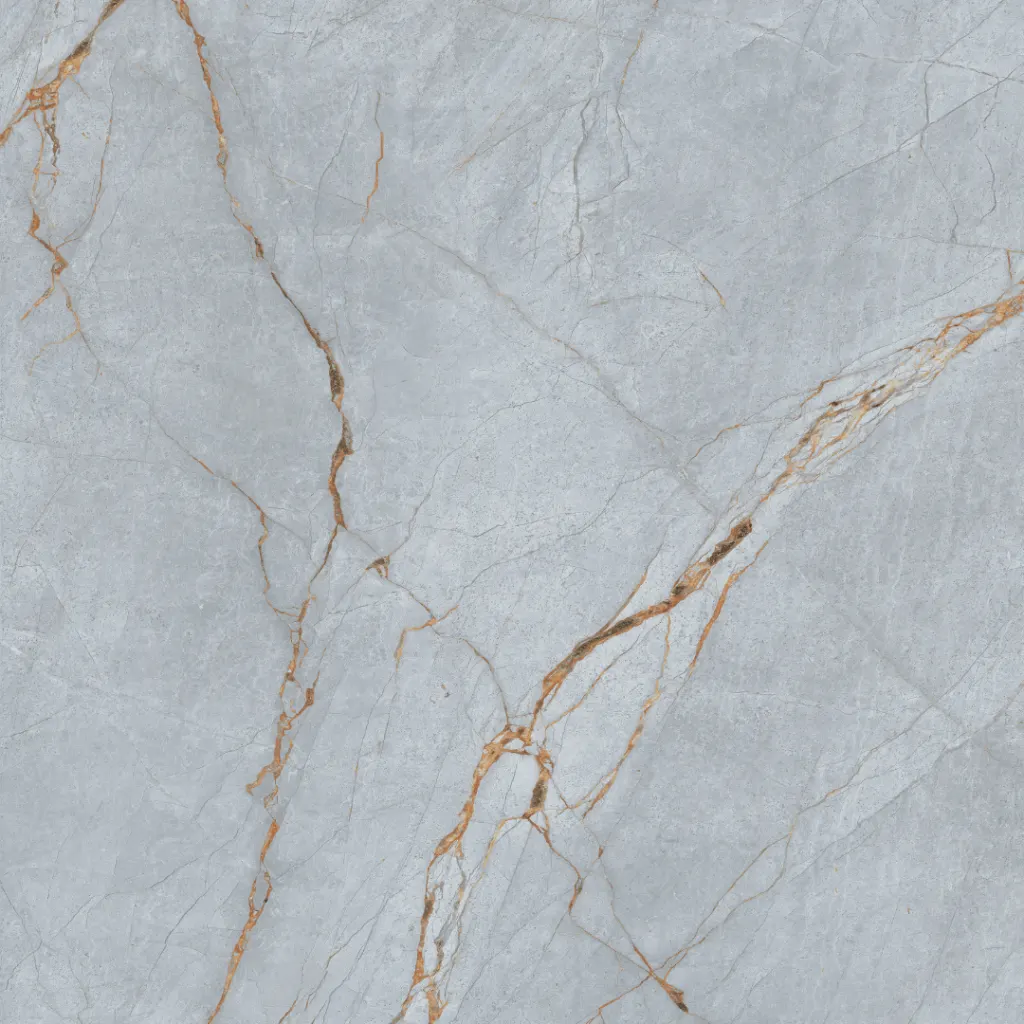 Blue Roma porcelain slab - view 3 | White Matte