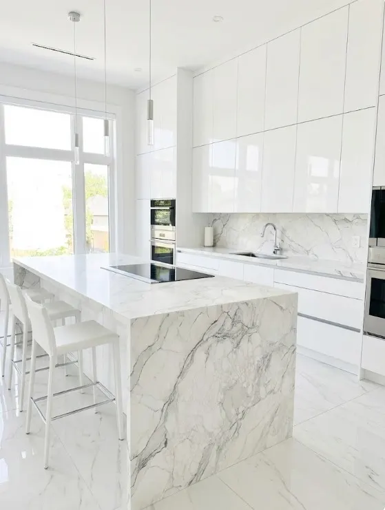 Camouflage porcelain slab - view 2 | White Matte