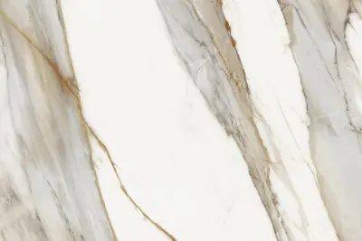 Macchia Vecchia porcelain slab - view 3 | White Matte