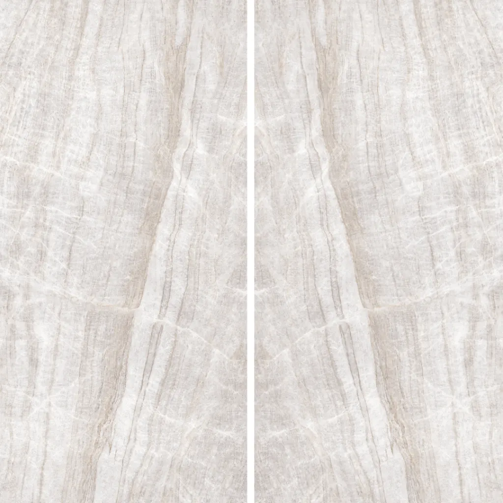 Taj Mahal HD quartz slab by White Matte
