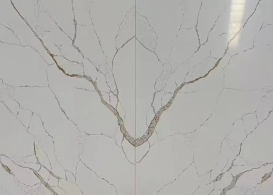 Jasmine Gold quartz slab by White Matte
